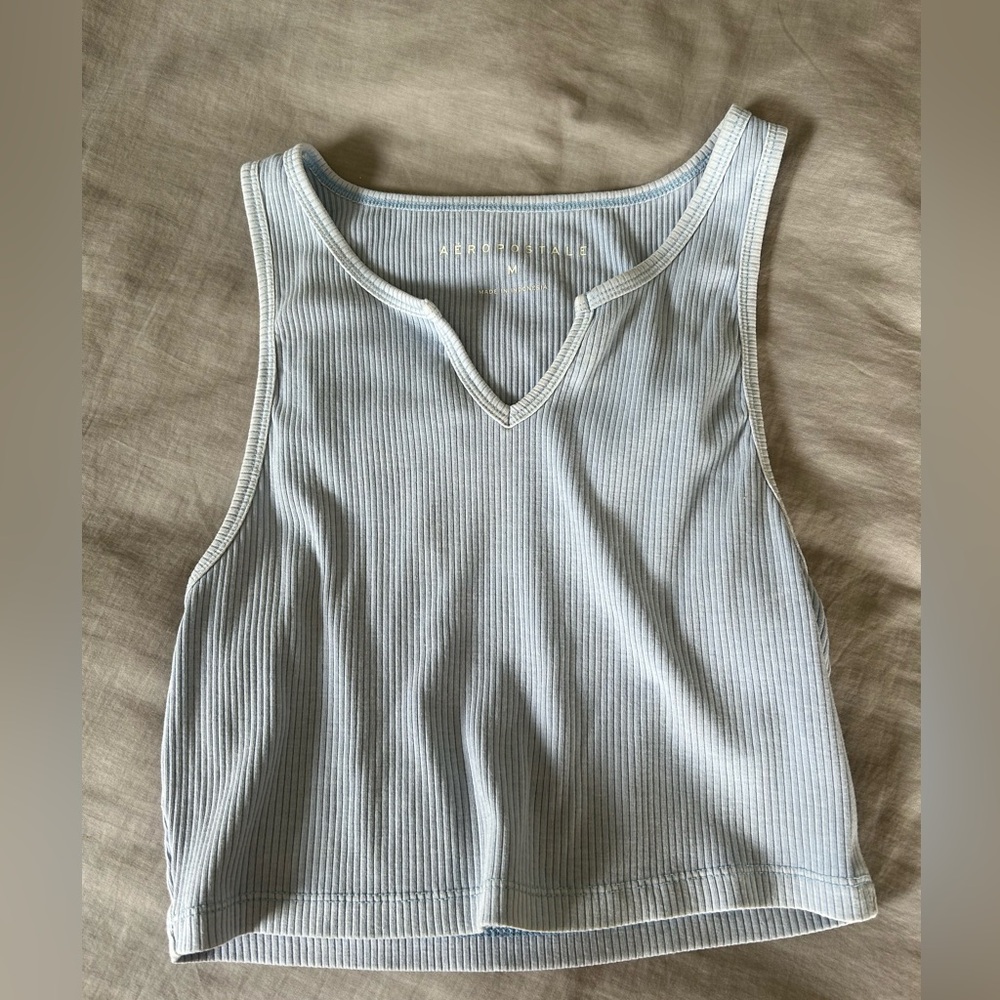 Aeropostale blue tank top with notch